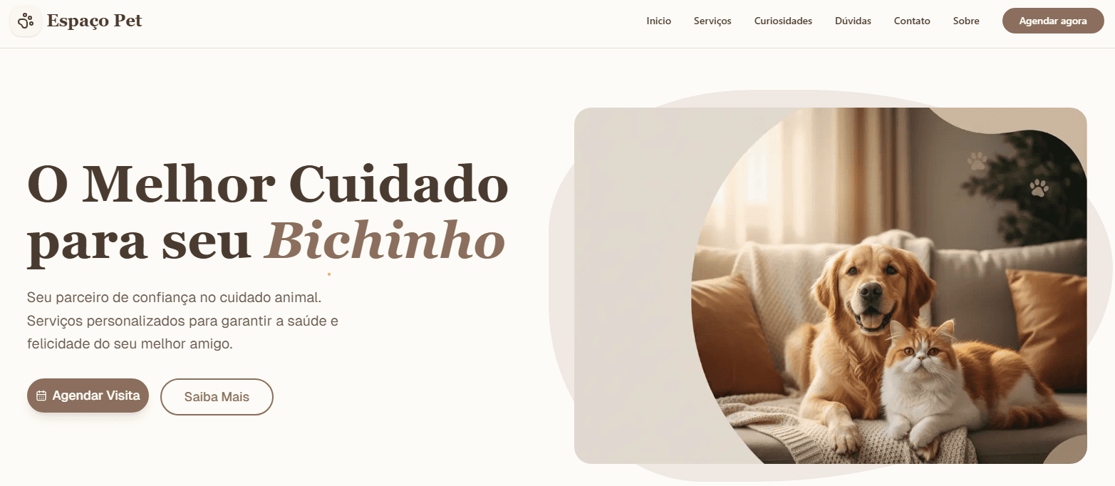 Captura de tela do projeto PetShop Dun